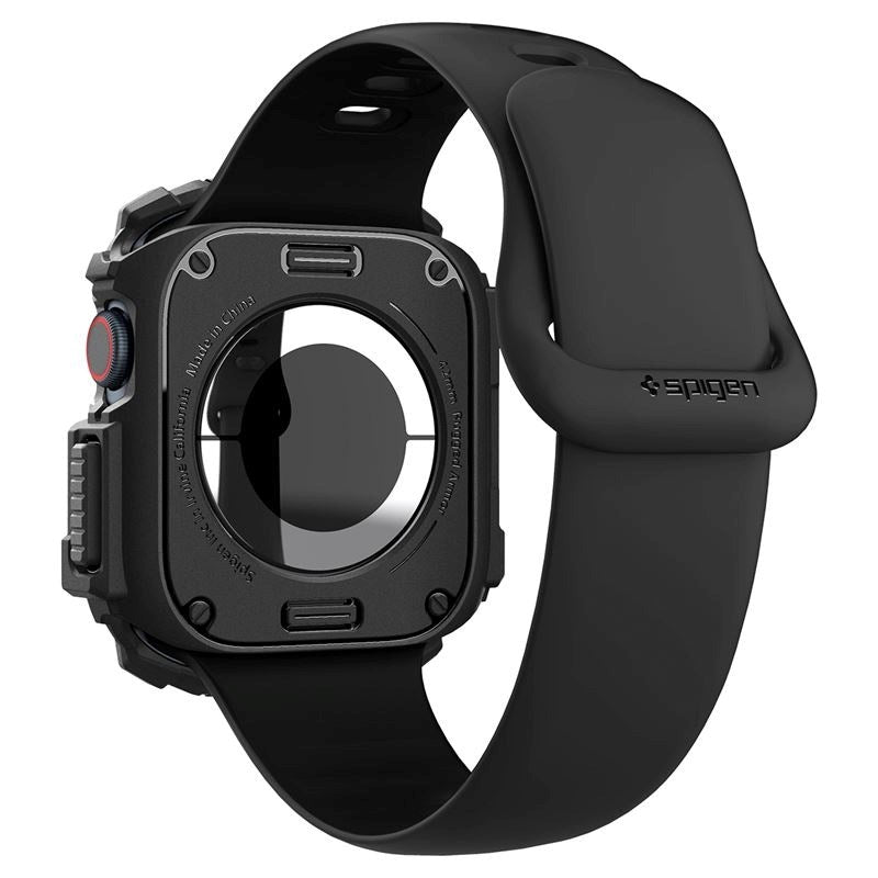 Apple Watch 11 / 10 (42mm) Spigen Rugged Armor Cover - Fleksibelt Plastik - Sort