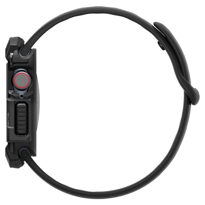 Apple Watch 11 / 10 (42mm) Spigen Rugged Armor Cover - Fleksibelt Plastik - Sort