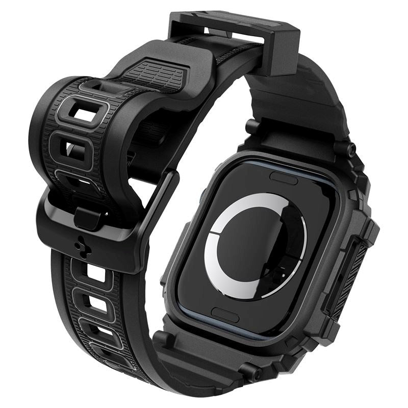 Spigen Rugged Armor Pro Apple Watch (38/40/SE/41/42mm) Rem m. Cover - Sort