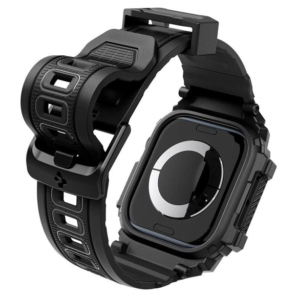 Spigen Rugged Armor Pro Apple Watch (38/40/SE/41/42mm) Rem m. Cover - Sort