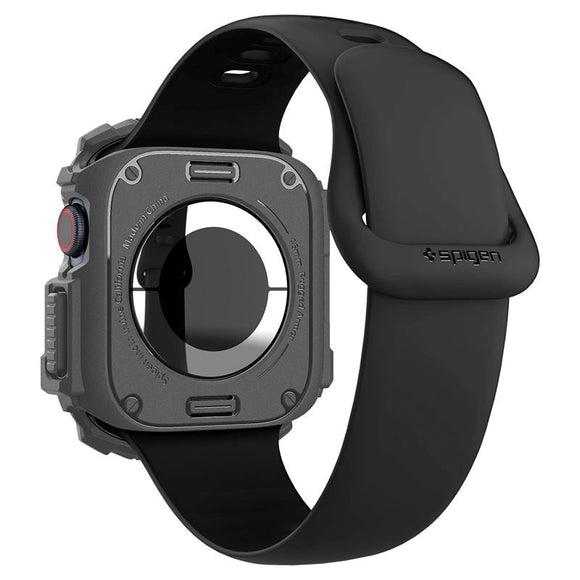 Apple Watch 11 / 10 (46mm) Spigen Rugged Armor Cover - Fleksibelt Plastik - Mørkegrå