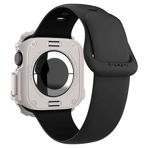 Apple Watch 11 / 10 (46mm) Spigen Rugged Armor Cover - Fleksibelt Plastik - Beige