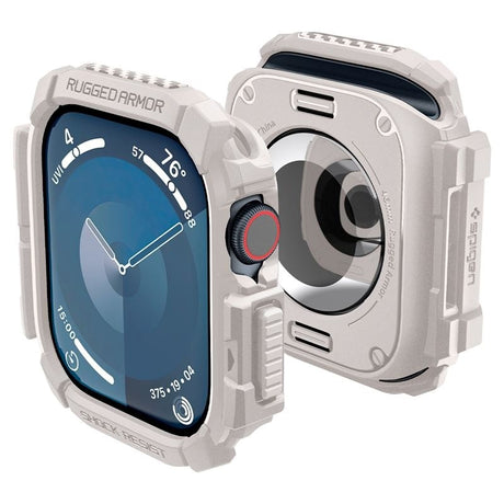 Apple Watch 11 / 10 (46mm) Spigen Rugged Armor Cover - Fleksibelt Plastik - Beige