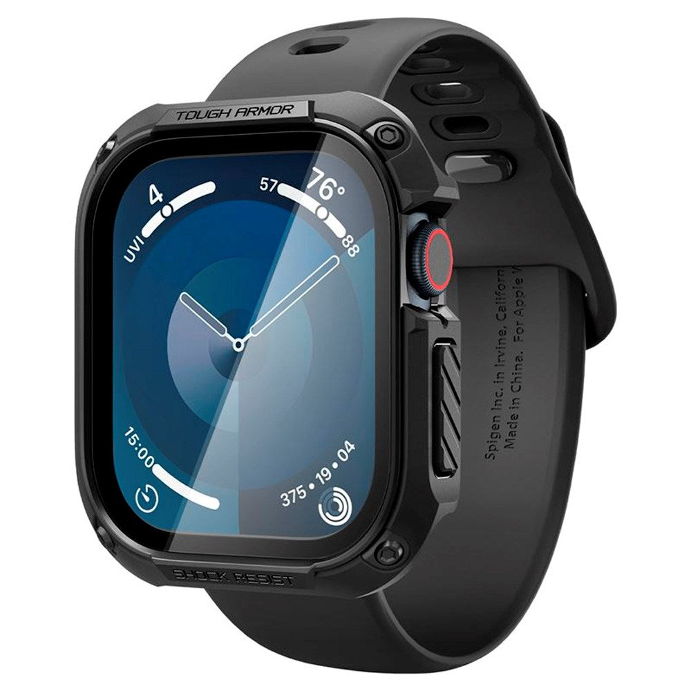 Apple Watch 11 / 10 (46mm) Spigen Tough Armor Cover m. Skærmbeskyttelsesglas - Sort