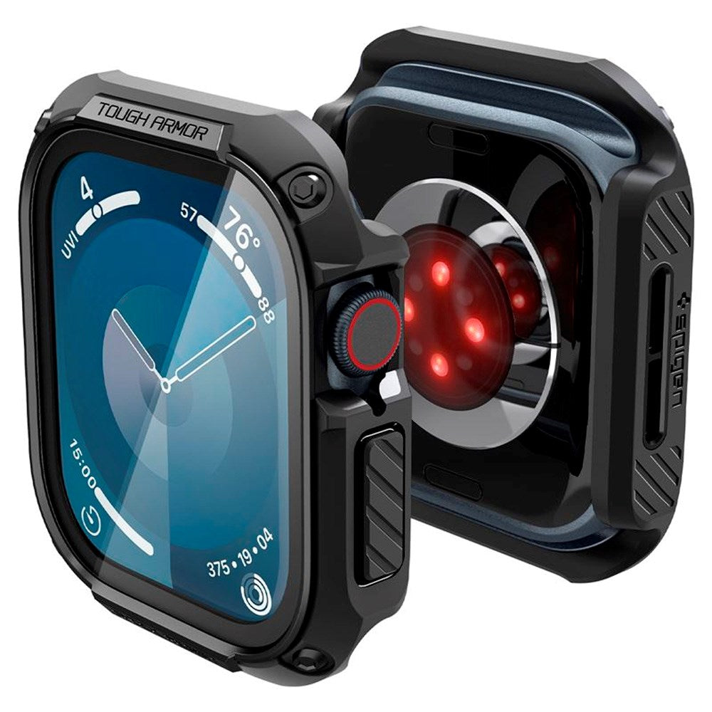 Apple Watch 11 / 10 (46mm) Spigen Tough Armor Cover m. Skærmbeskyttelsesglas - Sort