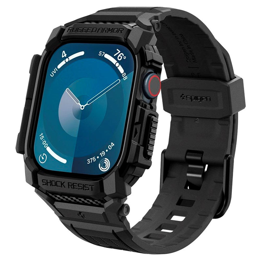 Apple Watch 11 / 10 (46mm) Spigen Rugged Armor Pro Rem m. Cover - Sort