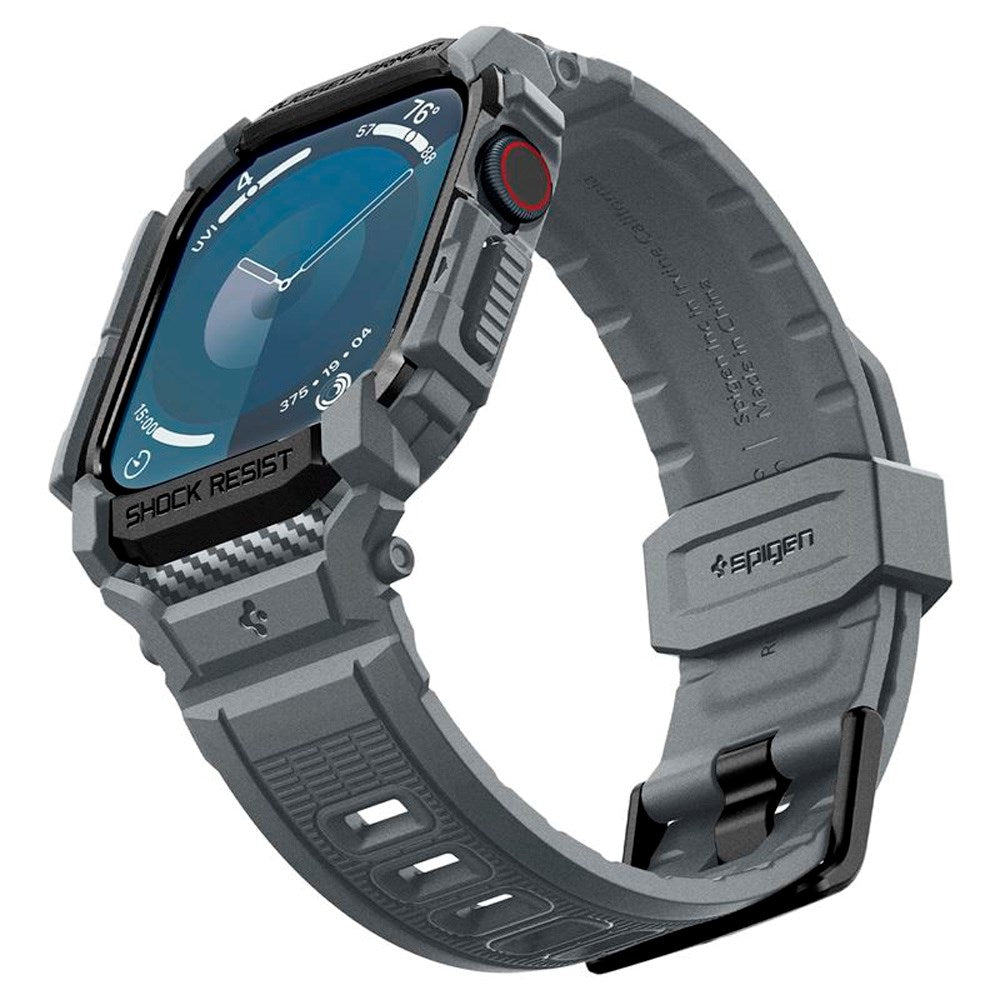 Apple Watch 11 / 10 (46mm) Spigen Rugged Armor Pro Rem m. Cover - Grå