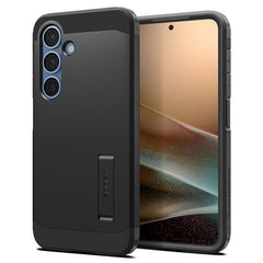 Samsung Galaxy S25 Spigen Tough Armor Hybrid Cover m. Kickstand - MagSafe Kompatibel - Sort