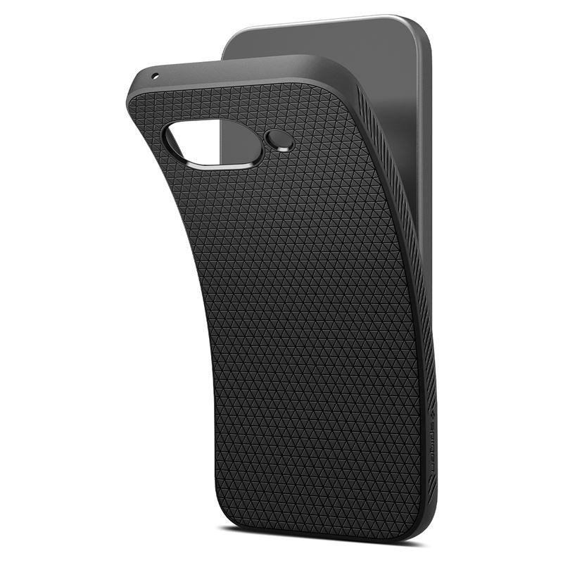 Google Pixel 9a Spigen Liquid Air - Fleksibelt Plastik Cover - Sort