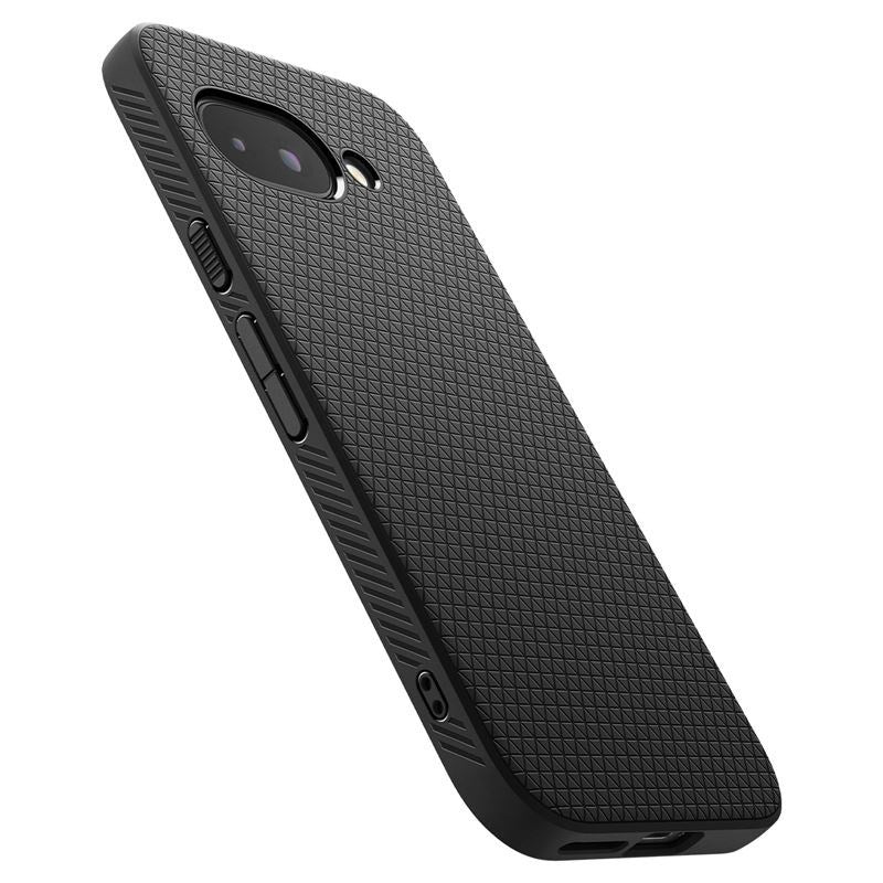 Google Pixel 9a Spigen Liquid Air - Fleksibelt Plastik Cover - Sort