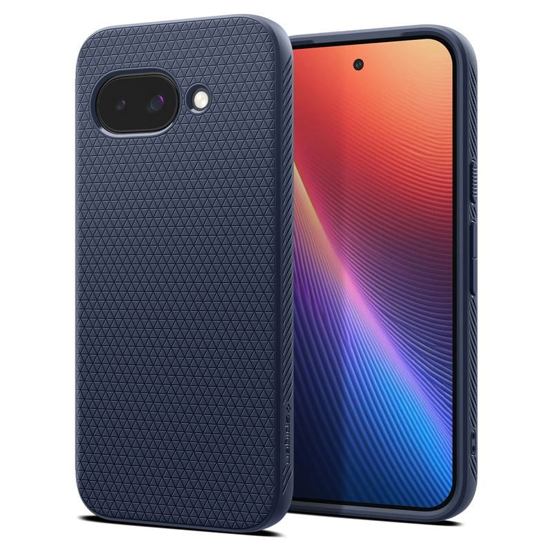 Google Pixel 9a Spigen Liquid Air - Fleksibelt Plastik Cover - Blå