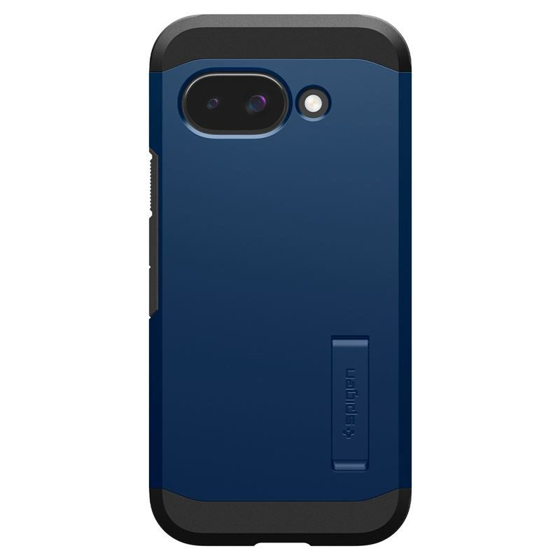 Google Pixel 9a Spigen Tough Armor Hybrid Cover m. Kickstand - MagSafe Kompatibel - Blå