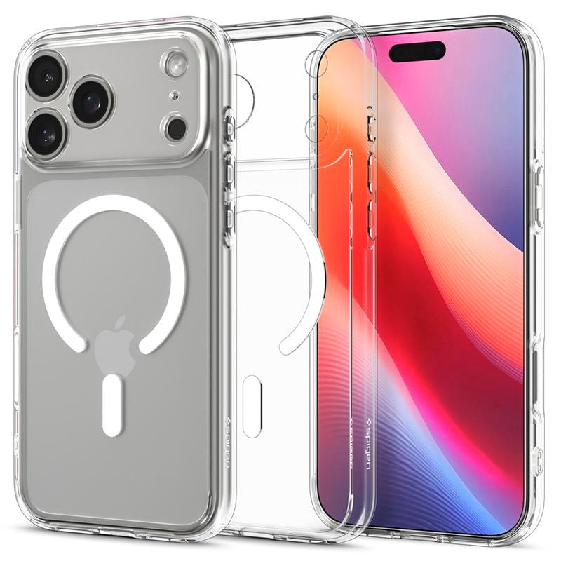 iPhone 17 Pro Spigen Ultra Hybrid Cover - MagSafe Kompatibel - Gennemsigtig