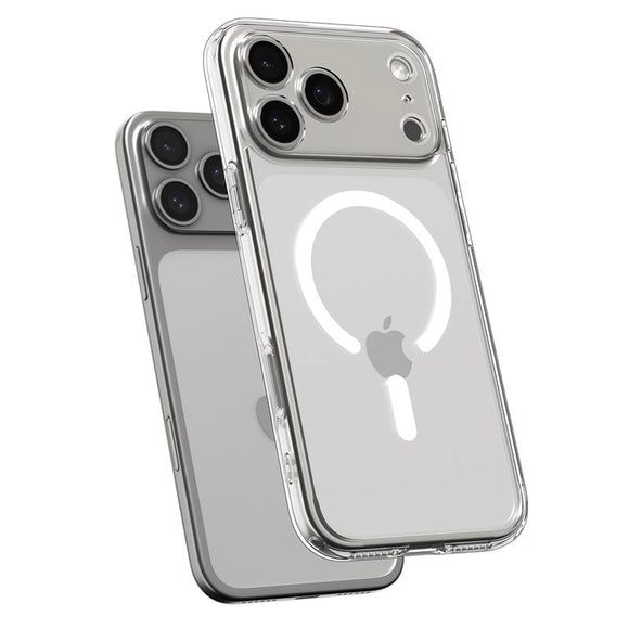iPhone 17 Pro Spigen Ultra Hybrid Cover - MagSafe Kompatibel - Gennemsigtig