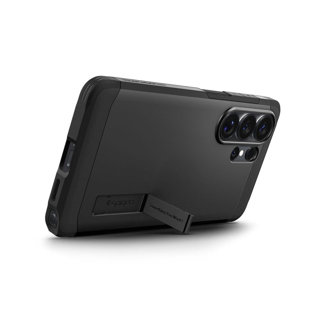 Samsung Galaxy S26 Ultra Spigen Tough Armor Hybrid Cover m. Kickstand - MagSafe Kompatibel - Sort