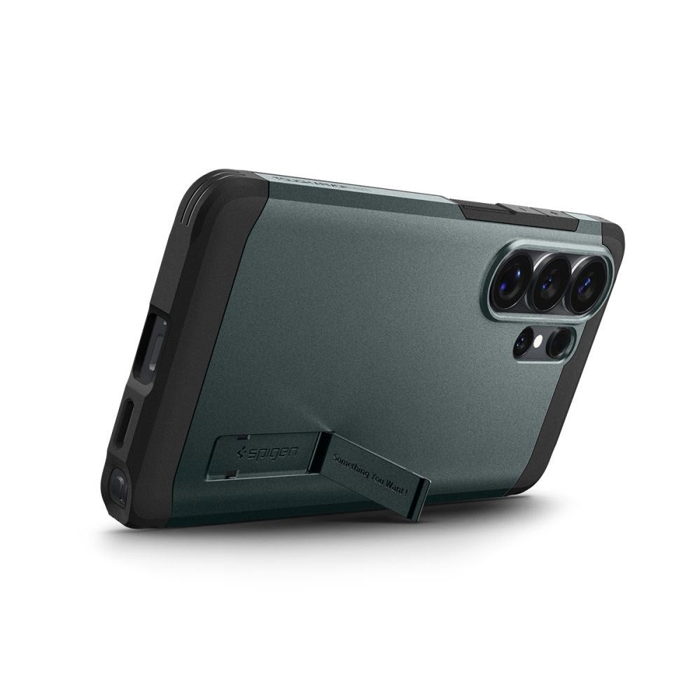 Samsung Galaxy S26 Ultra Spigen Tough Armor Hybrid Cover m. Kickstand - MagSafe Kompatibel - Grøn