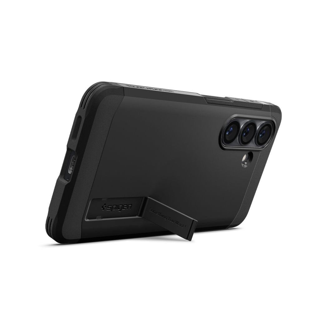 Samsung Galaxy S26+ (Plus) Spigen Tough Armor Hybrid Cover m. Kickstand - MagSafe Kompatibel - Sort