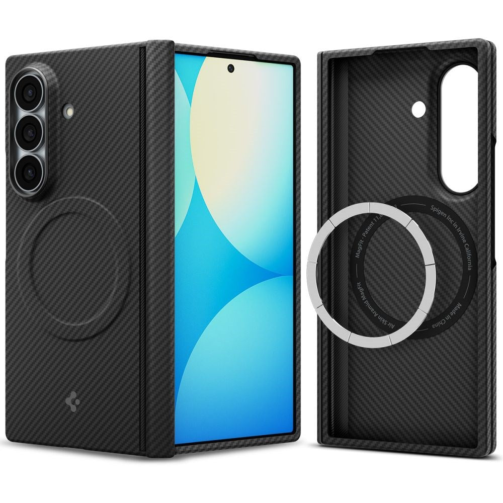 Samsung Galaxy Z Fold8 Ultra Spigen Air Skin Aramid Cover - MagSafe Kompatibel - Sort