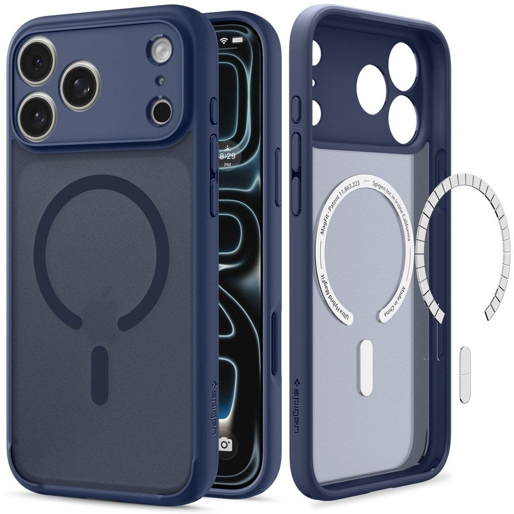 iPhone 18 Pro Max / 17 Pro Max Spigen Ultra Hybrid Cover - MagSafe Kompatibel - Mat Blå