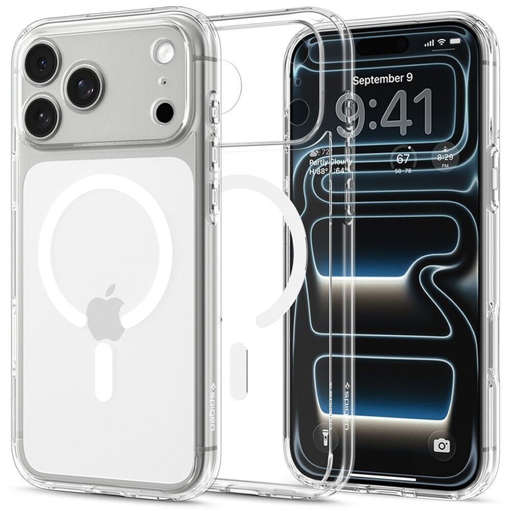 iPhone 18 Pro / 17 Pro Spigen Ultra Hybrid Cover - MagSafe Kompatibel - Gennemsigtig / Hvid