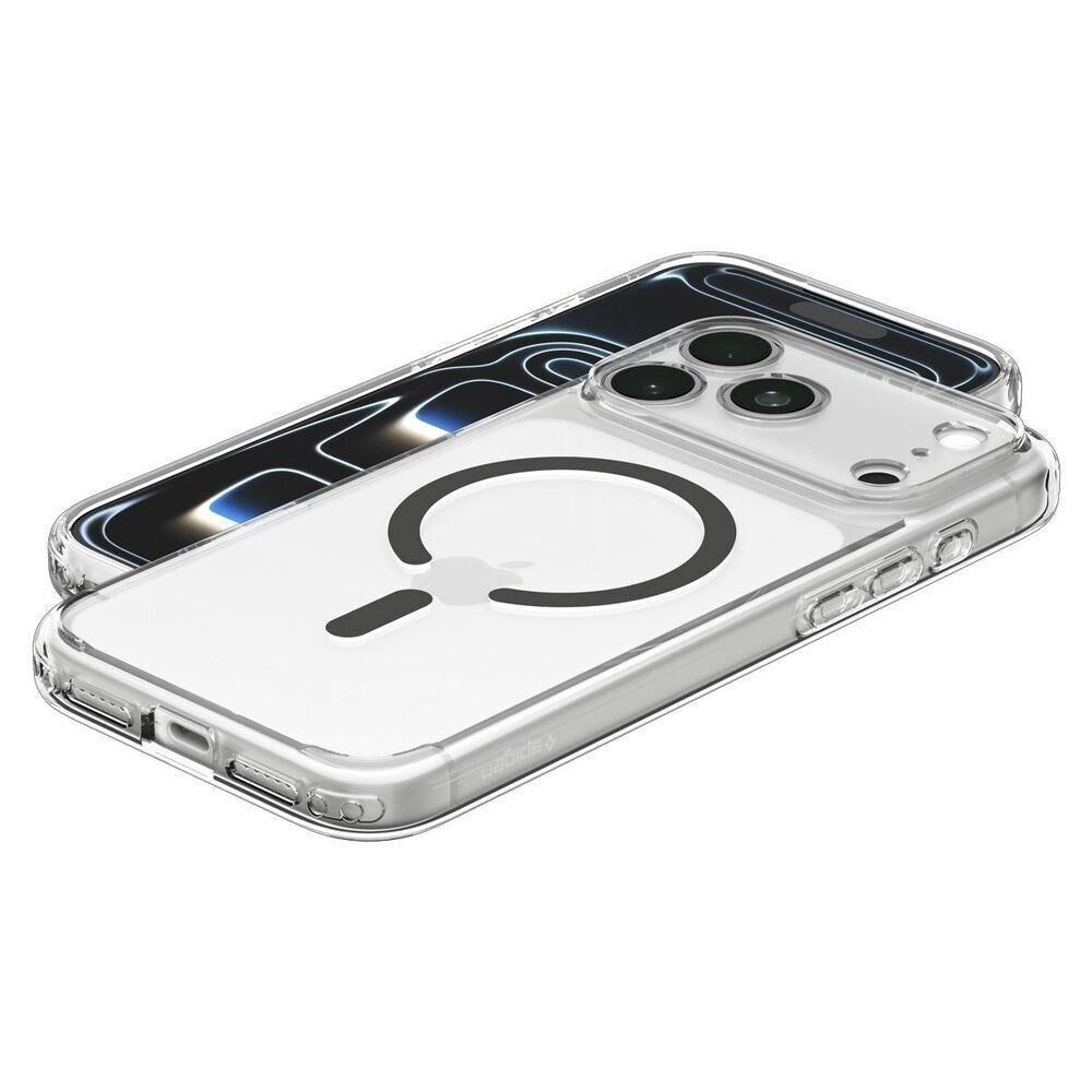 iPhone 18 Pro / 17 Pro Spigen Ultra Hybrid Cover - MagSafe Kompatibel - Gennemsigtig / Grå