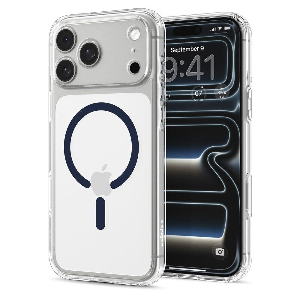 iPhone 18 Pro / 17 Pro Spigen Ultra Hybrid Cover - MagSafe Kompatibel - Gennemsigtig / Blå