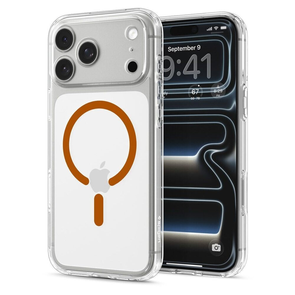 iPhone 18 Pro Max / 17 Pro Max Spigen Ultra Hybrid Cover - MagSafe Kompatibel - Gennemsigtig / Orange