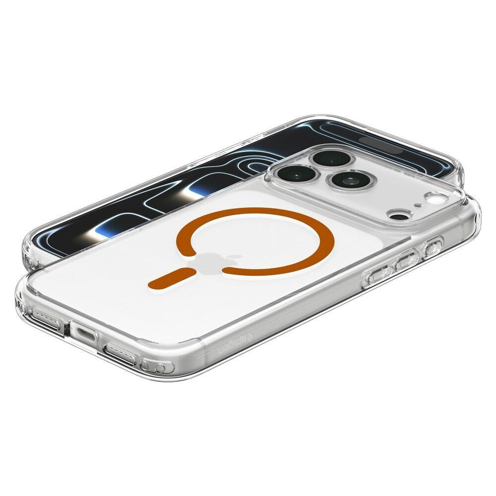 iPhone 18 Pro Max / 17 Pro Max Spigen Ultra Hybrid Cover - MagSafe Kompatibel - Gennemsigtig / Orange