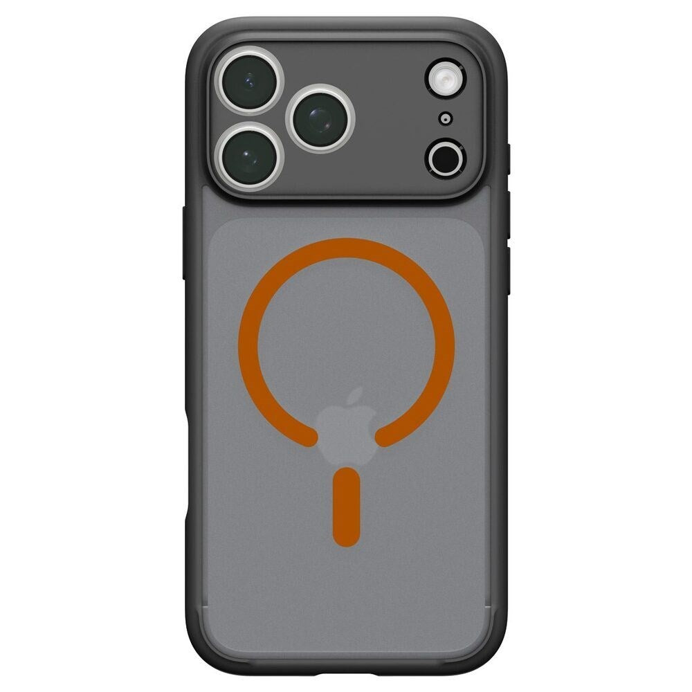 iPhone 18 Pro / 17 Pro Spigen Ultra Hybrid Cover - MagSafe Kompatibel - Mat Sort / Orange