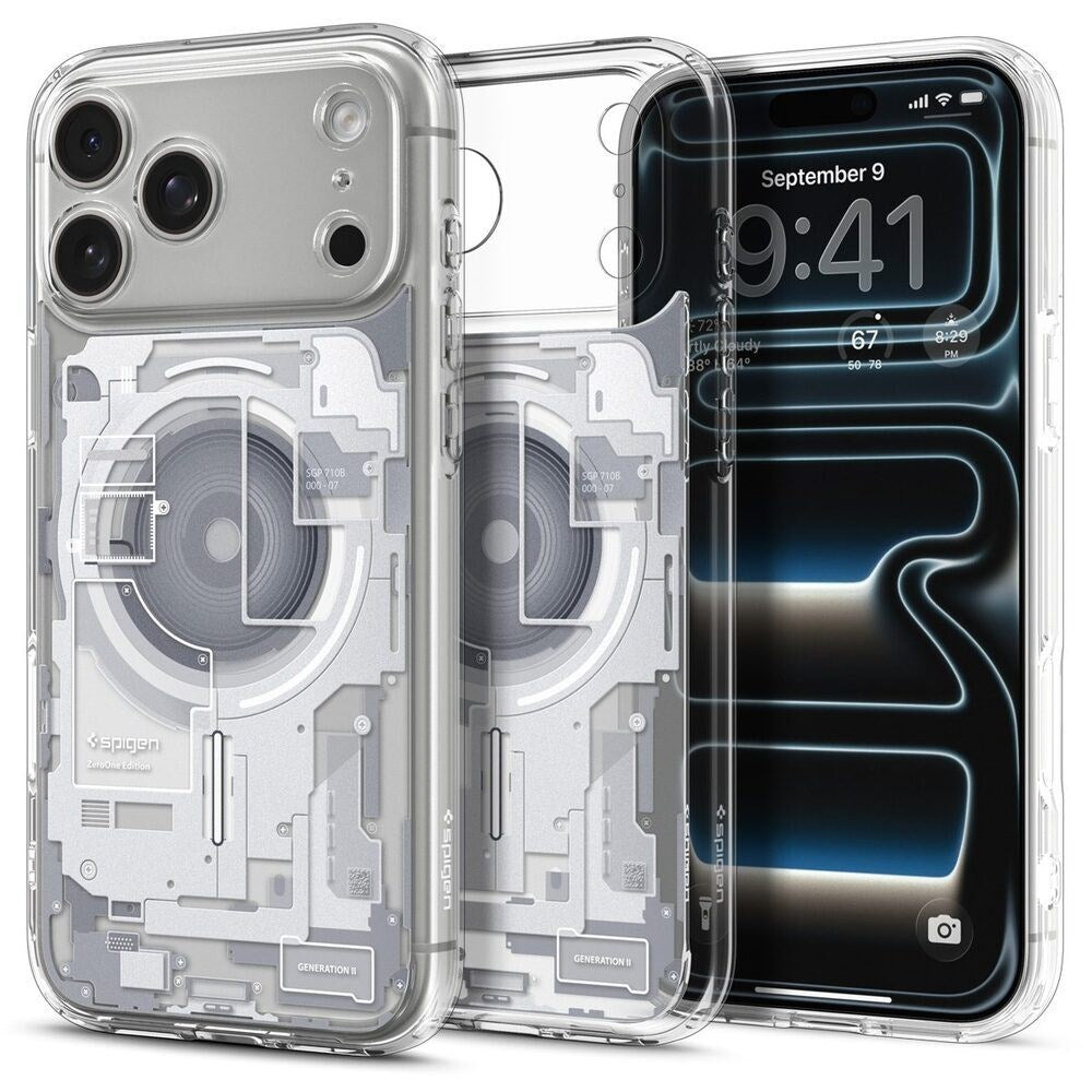 iPhone 18 Pro / 17 Pro Spigen Ultra Hybrid Cover - MagSafe Kompatibel - Gennemsigtig / Hvid