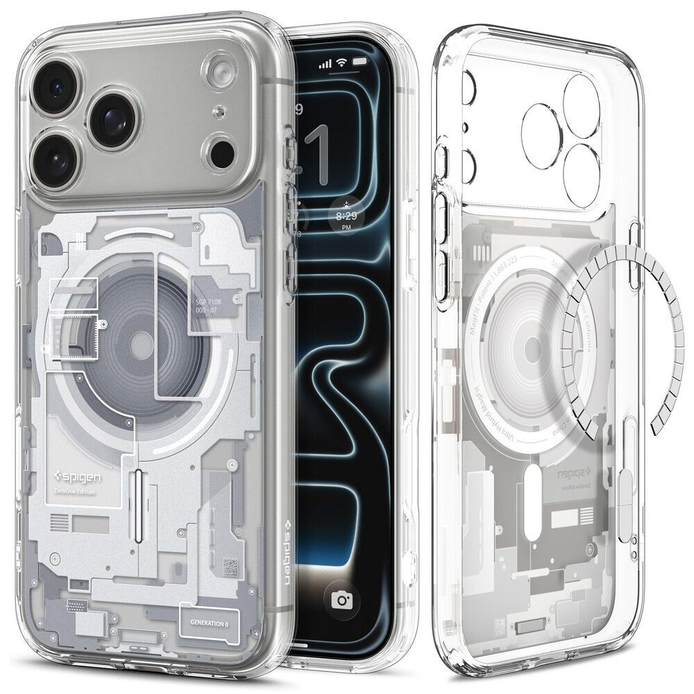iPhone 18 Pro / 17 Pro Spigen Ultra Hybrid Cover - MagSafe Kompatibel - Gennemsigtig / Hvid