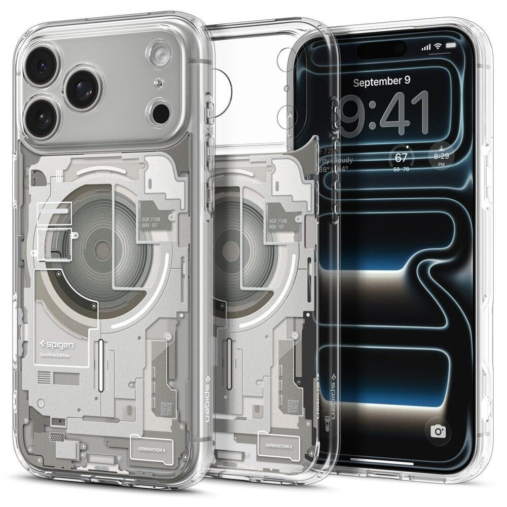 iPhone 18 Pro Max / 17 Pro Max Spigen Ultra Hybrid Cover - MagSafe Kompatibel - Gennemsigtig / Sølv
