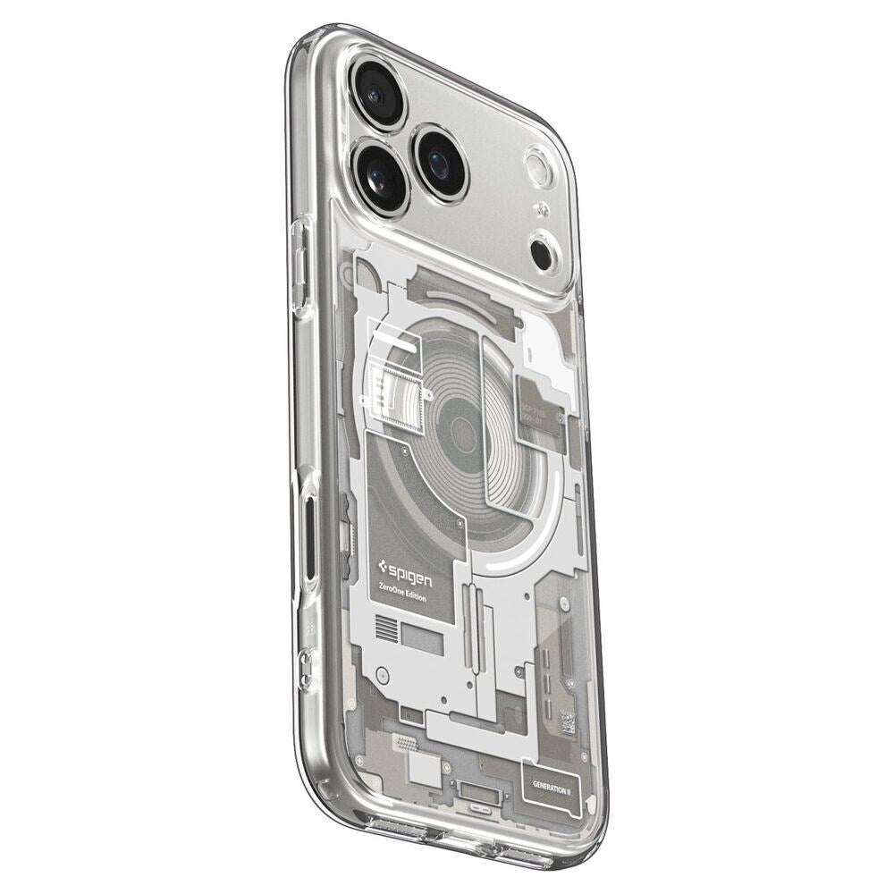 iPhone 18 Pro / 17 Pro Spigen Ultra Hybrid Cover - MagSafe Kompatibel - Gennemsigtig / Sølv