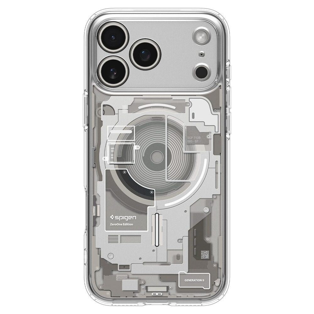 iPhone 18 Pro Max / 17 Pro Max Spigen Ultra Hybrid Cover - MagSafe Kompatibel - Gennemsigtig / Sølv