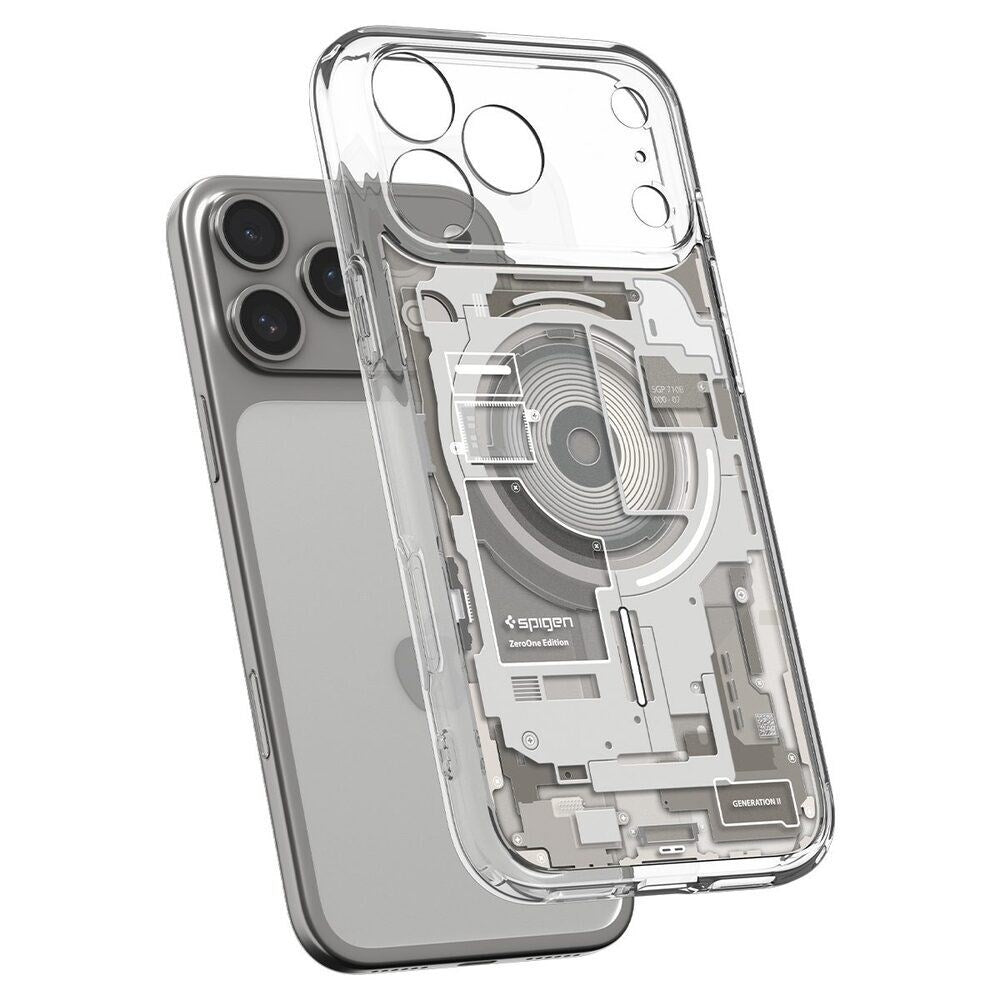 iPhone 18 Pro Max / 17 Pro Max Spigen Ultra Hybrid Cover - MagSafe Kompatibel - Gennemsigtig / Sølv