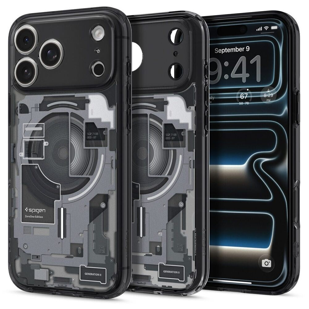 iPhone 18 Pro / 17 Pro Spigen Ultra Hybrid Cover - MagSafe Kompatibel - Gennemsigtig / Sort