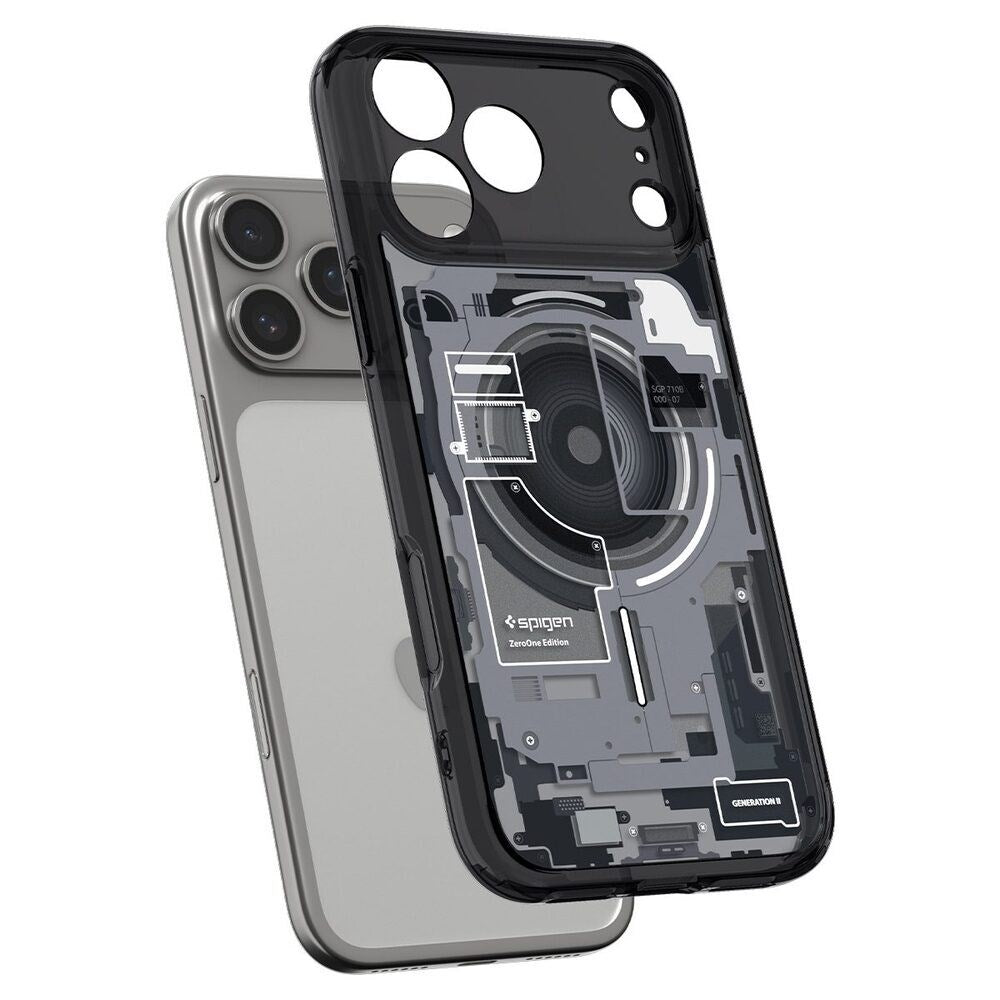 iPhone 18 Pro Max / 17 Pro Max Spigen Ultra Hybrid Cover - MagSafe Kompatibel - Gennemsigtig / Sort