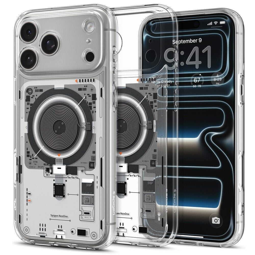 iPhone 18 Pro / 17 Pro Spigen Ultra Hybrid Cover - MagSafe Kompatibel - Gennemsigtig / Sort