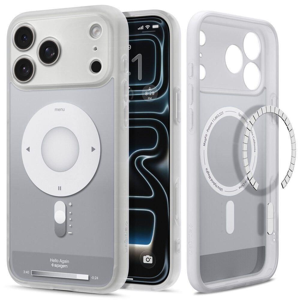 iPhone 18 Pro / 17 Pro Spigen Ultra Hybrid Cover - MagSafe Kompatibel - Sølv