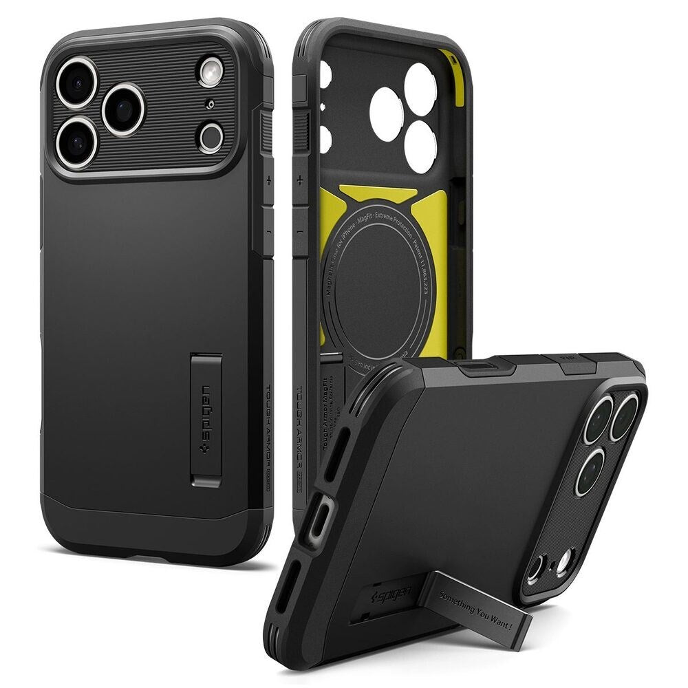 iPhone 18 Pro Max / 17 Pro Max Spigen Tough Armor T Cover - MagSafe Kompatibel - Sort
