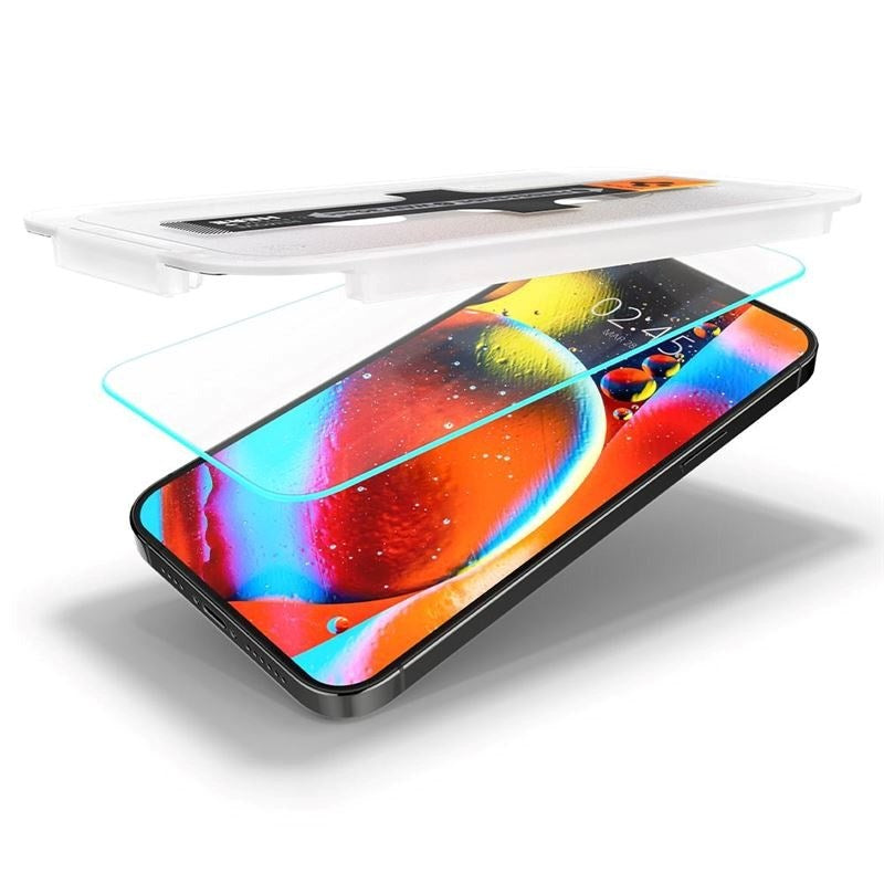 iPhone 14 Plus / 13 Pro Max Spigen EZ Fit Glas.tR Skærmbeskyttelse - 2 stk. - Case Friendly - Gennemsigtig