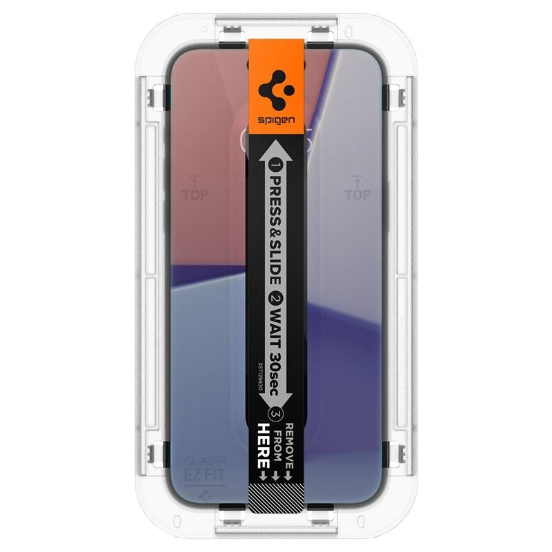 iPhone 16 Plus Spigen EZ Fit Glas.tR Privacy Skærmbeskyttelse - 2 stk. - Case Friendly - Gennemsigtig