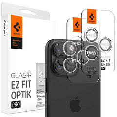 iPhone 16 Pro / 16 Pro Max / 15 Pro / 15 Pro Max / 14 Pro / 14 Pro Max Spigen EZ Fit. tR Optik Pro Kameralinse Beskyttelsesglas - 2 stk. - Gennemsigtig