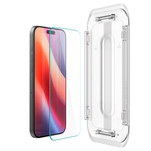 iPhone 17 / 17 Pro / 16 Pro Spigen EZ Fit Glas.tR Skærmbeskyttelse - 2 stk. - Case Friendly - Gennemsigtig