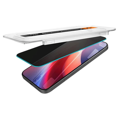 iPhone 17 / 17 Pro / 16 Pro Spigen EZ Fit Glas.tR Privacy Skærmbeskyttelse - 2 stk. - Case Friendly - Gennemsigtig