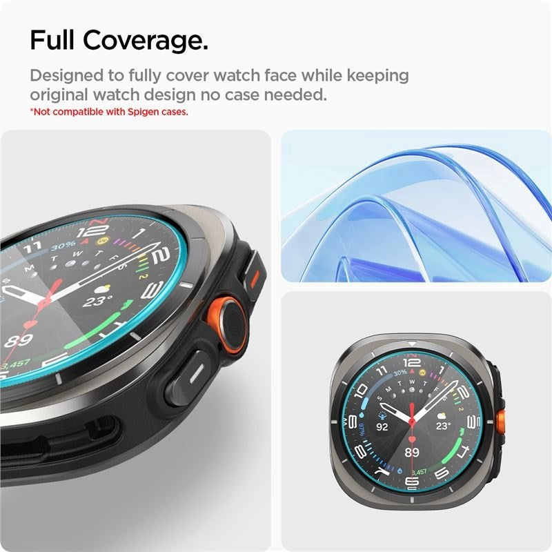 Samsung Galaxy Watch Ultra (47mm) Spigen EZ Fit GLAS.tR Skærmbeskyttelse - 2 Stk. - Gennemsigtig