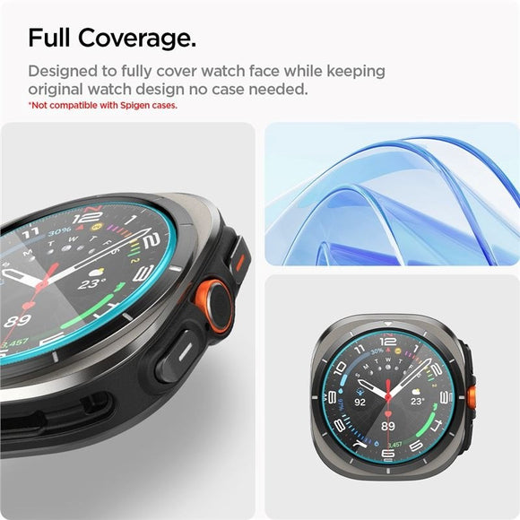 Samsung Galaxy Watch Ultra (47mm) Spigen EZ Fit GLAS.tR Skærmbeskyttelse - 2 Stk. - Gennemsigtig