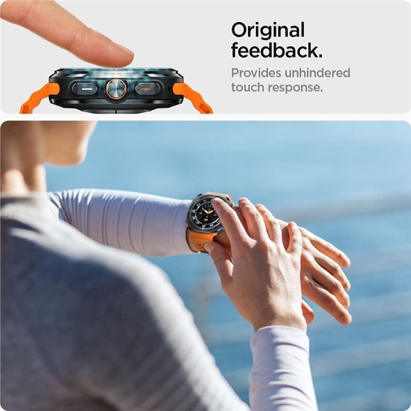 Samsung Galaxy Watch Ultra (47mm) Spigen EZ Fit GLAS.tR Skærmbeskyttelse - 2 Stk. - Gennemsigtig
