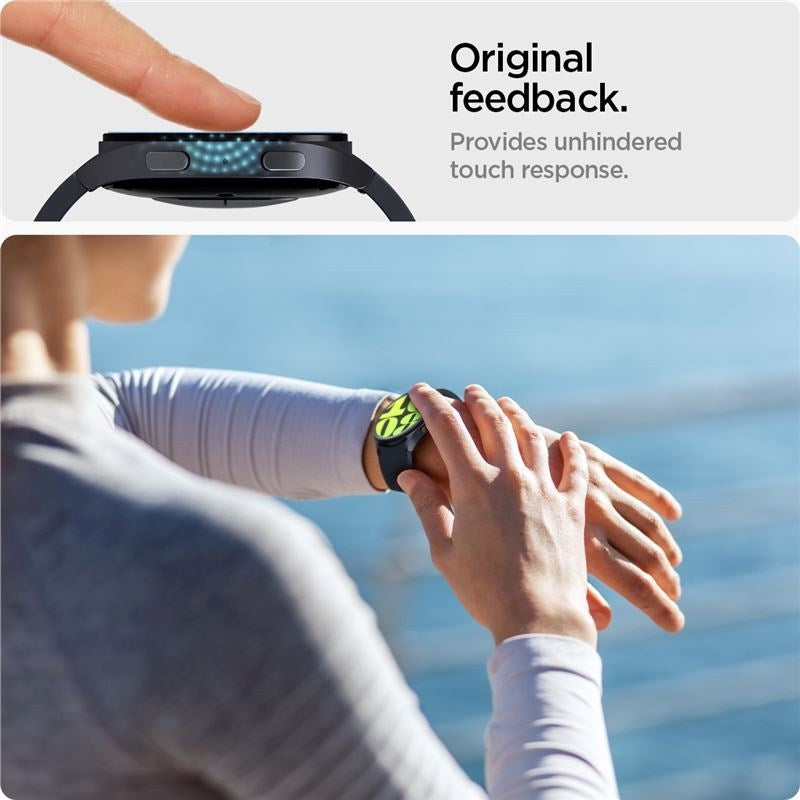 Samsung Galaxy Watch 7 (44mm) Spigen EZ Fit GLAS.tR Skærmbeskyttelse - 2 Stk. - Gennemsigtig
