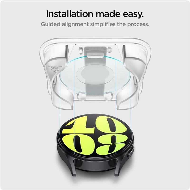 Samsung Galaxy Watch 7 (44mm) Spigen EZ Fit GLAS.tR Skærmbeskyttelse - 2 Stk. - Gennemsigtig